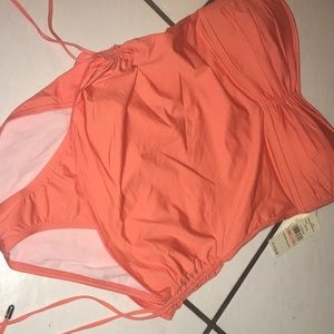 Tommy Bahama one piece bright peach color